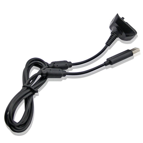 Charge cable for Xbox 360 Microsoft 2 IN 1 play & charge USB lead replacement - black | ZedLabz