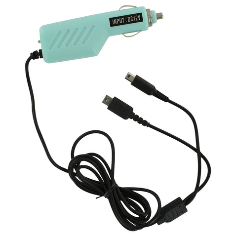 ZedLabz 12v car charger adaper for Nintendo DS Lite, DSi, 2DS & 3DS - Ice Blue