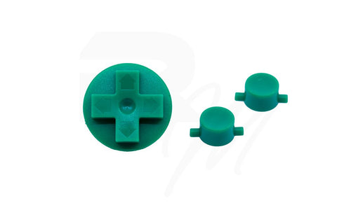 NES Style Button set for Nintendo Game Boy DMG-01 original console - Play It Loud Green | Retro Modding