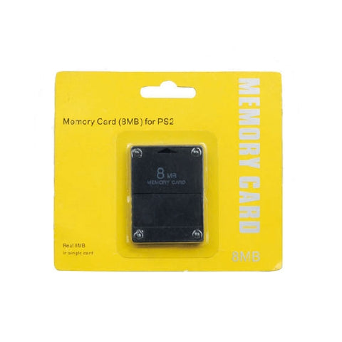8MB memory card for Sony PS2, Playstation 2, PS2 Slim retail pack compatible replacement - black | ZedLabz