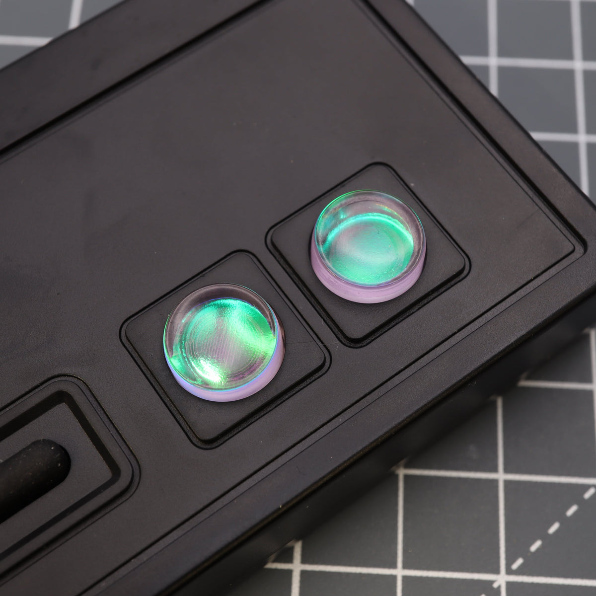 Hand cast custom resin buttons for Nintendo NES controller NES-004 (also fits Game Boy DMG-01) - Cool Opal | Lab Fifteen Co