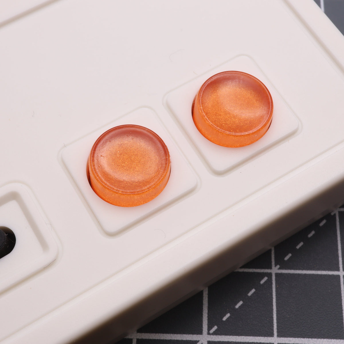 Hand cast custom resin buttons for Nintendo NES controller NES-004 (also fits Game Boy DMG-01) - Orange Candy | Lab Fifteen Co