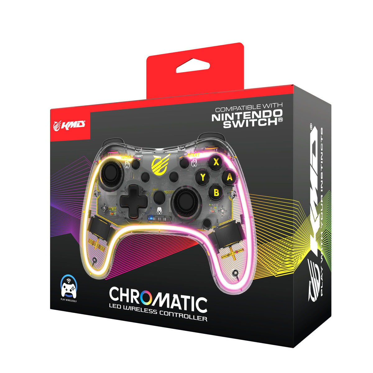 Chromatic LED wireless controller for Nintendo Switch & USB devices | KMD