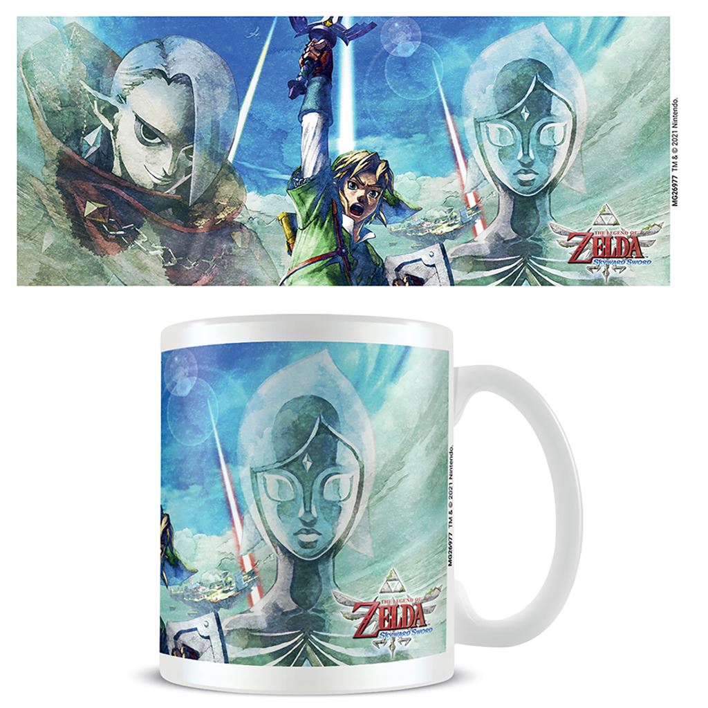 The Legend of Zelda Skyward Sword trio official mug 11oz/315ml white ceramic | Pyramid