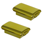 ZedLabz battery holder shell cover for Microsoft Xbox 360 wireless controllers - 2 pack gold
