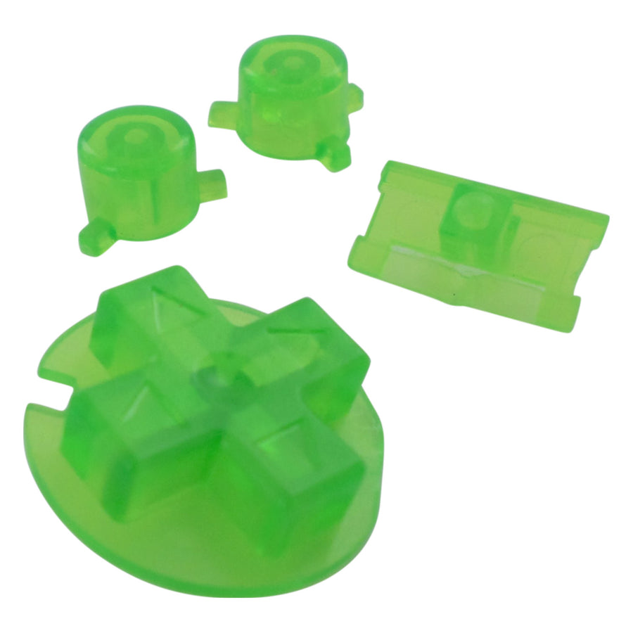 Replacement Button Set For Nintendo Game Boy Pocket - Clear Green | ZedLabz