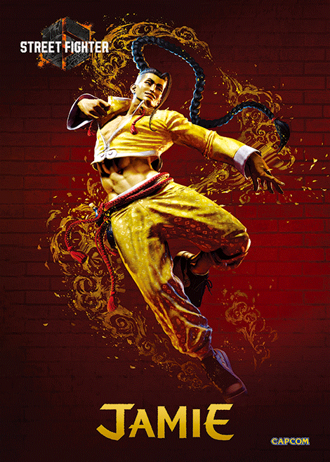Street Fighter 6 Jamie Plax lenticular frame 3D wall art officially licensed 10"x12" inch (23x30cm) | Pixel Frames - 3