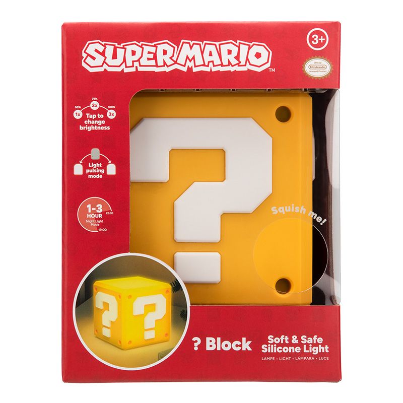 Super Mario Question Block SquishyGlo Light Rechargeable | Paladone