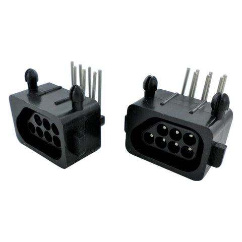 Controller connector port for Nintendo NES console 7 pin 90 degree replacement - 2 pack black | ZedLabz
