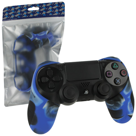 Silicone Grip Cover Skin For Sony PS4 Controllers - Camo Blue | ZedLabz