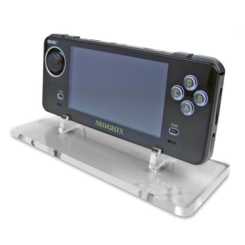 Display stand for Neo Geo X handheld console - Crystal Clear | Rose Colored Gaming