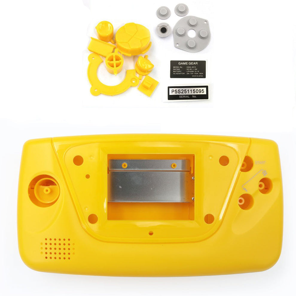 Housing shell kit for Sega Game Gear inc buttons & membranes - Yellow | Hispeedido