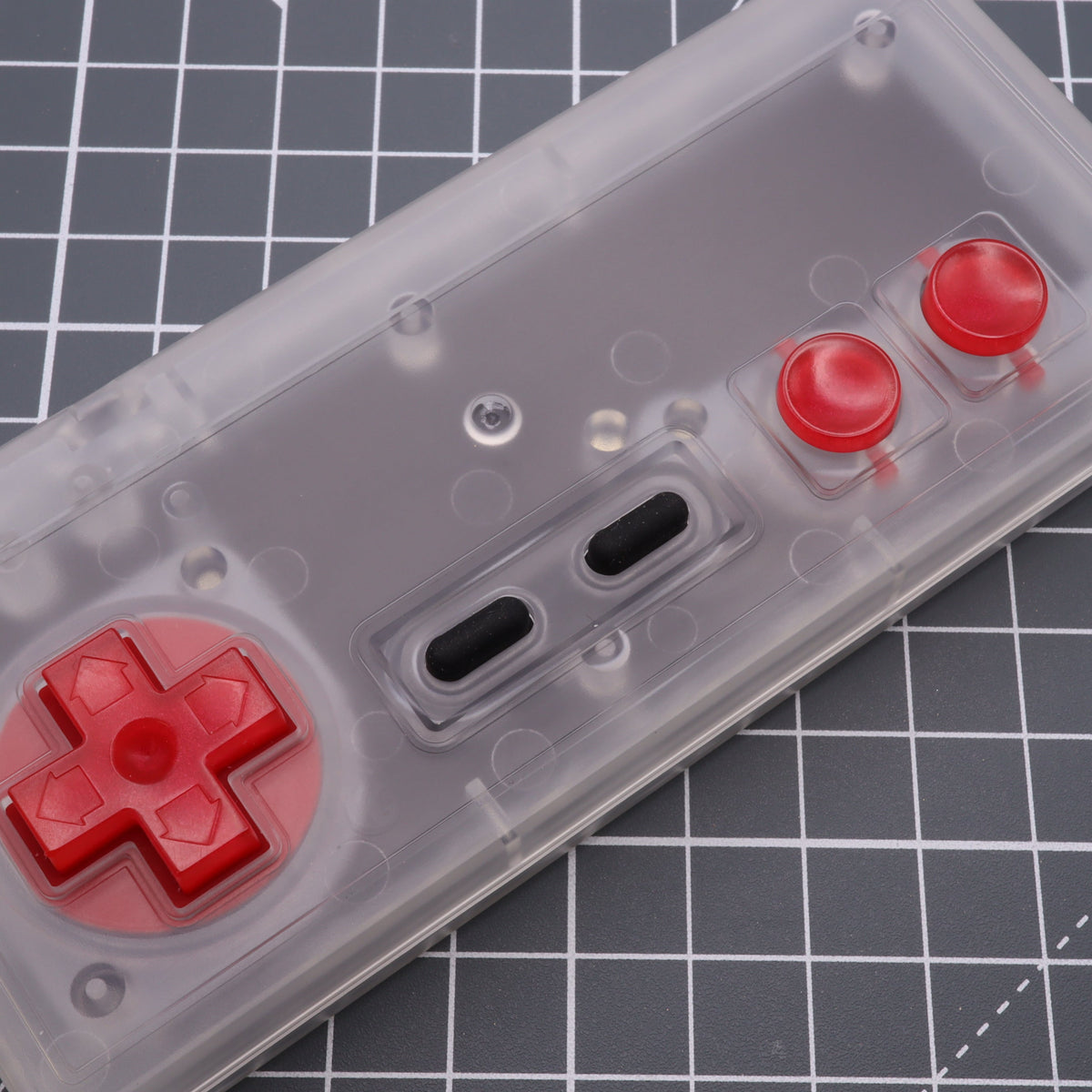 Hand cast custom resin buttons for Nintendo NES controller NES-004 (also fits Game Boy DMG-01) - Strawberry Candy | Lab Fifteen Co