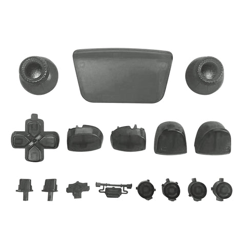 Full Button Set For Sony PS5 Controllers - Clear Black | ZedLabz