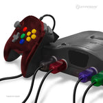 Fleet Admiral premium wired mini controller for Nintendo 64 [N64] - Fire red | Hyperkin