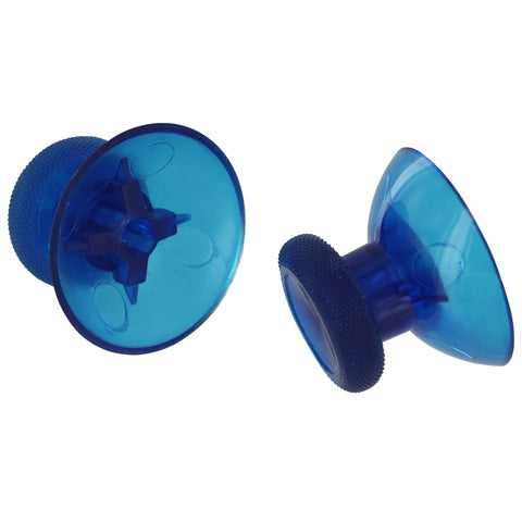 ZedLabz replacement concave rubber analog thumbsticks for Xbox One controller - 2 pack clear blue