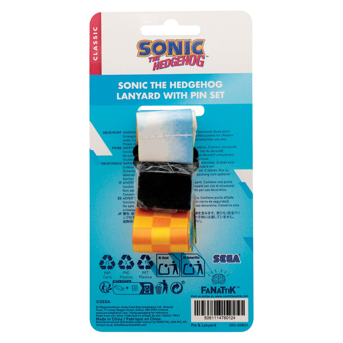 Sonic the Hedgehog Lanyard & Pin Badge Set | Fanattik