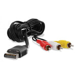 Display cable for Sega Dreamcast composite RCA AV TV 1.8m/6FT replacement - Black REFURB | ZedLabz