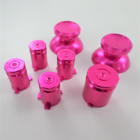 Replacement Metal Thumbsticks & Bullet Buttons Set For Xbox 360 Controllers - Pink | ZedLabz