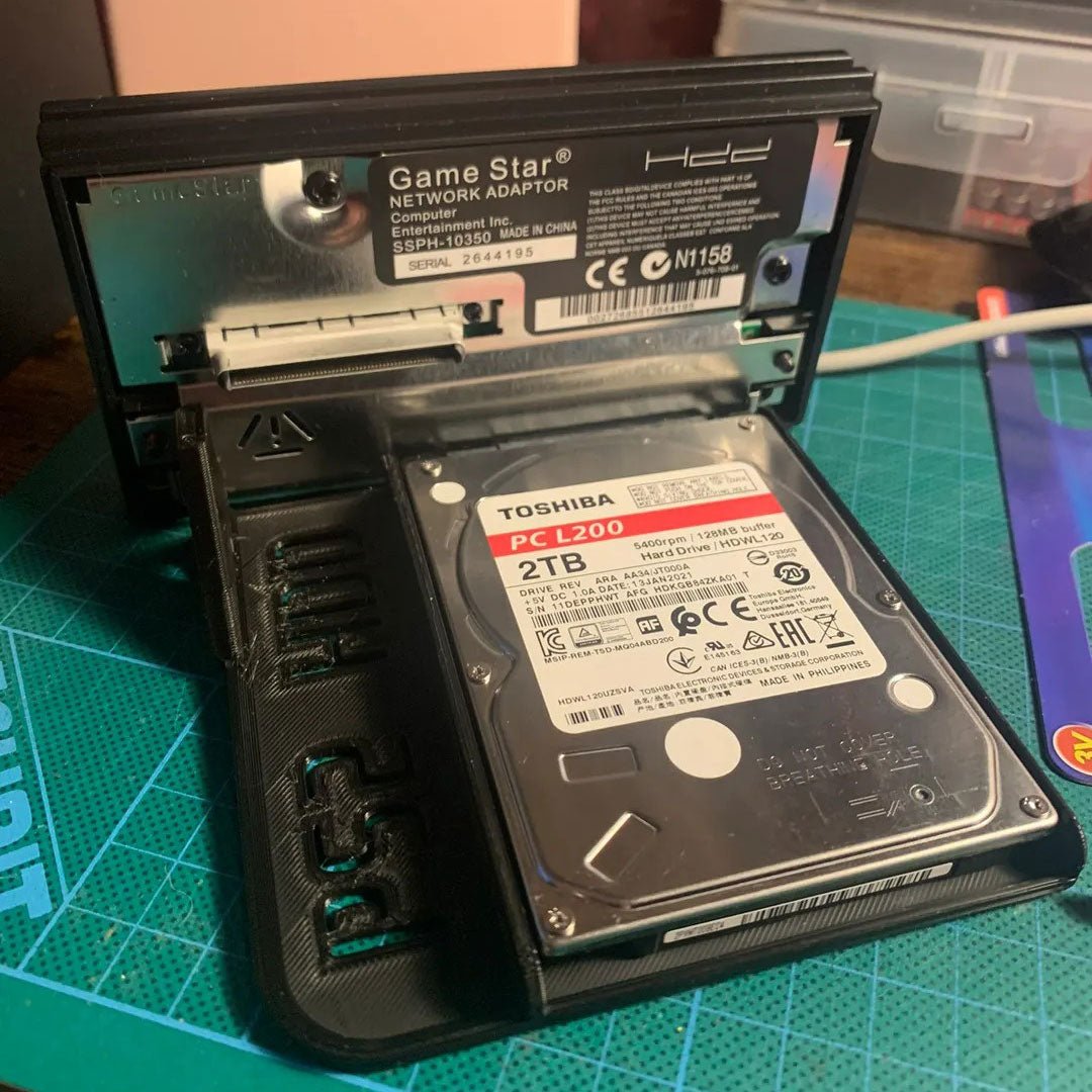 2.5" Hard drive support bracket for Sony PS2 PlayStation 2 network HDD adapter 3D Printed | RetroGameRevival - 7