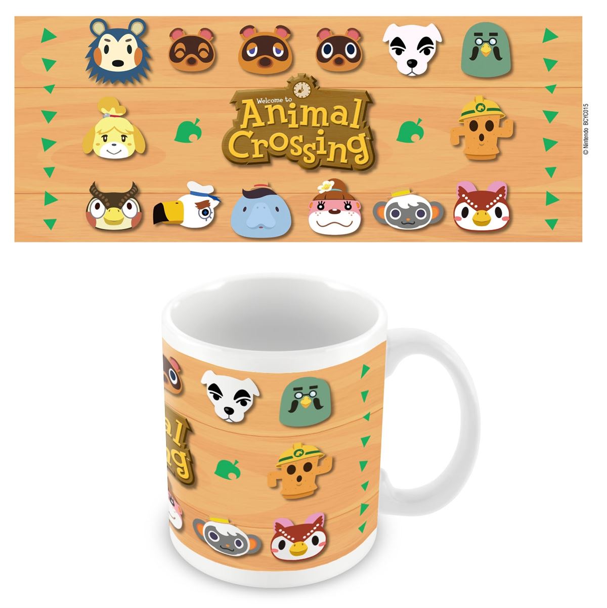 Animal Crossing character faces official mug 11oz/315ml white ceramic | Pyramid