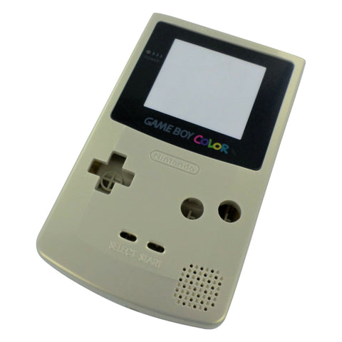 Modified complete housing shell for IPS LCD screen Nintendo Game Boy Color console replacement - Gold | ZedLabz