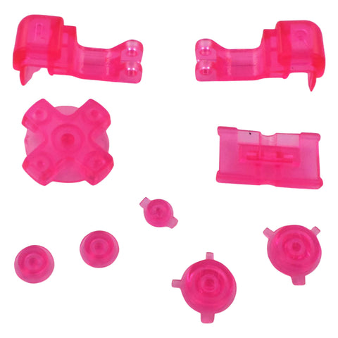  Replacement Button Set For Nintendo Game Boy Advance SP - Clear Pink | ZedLabz