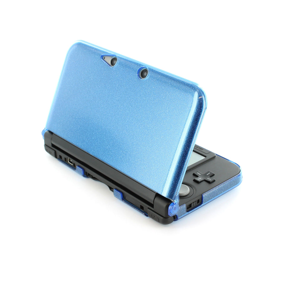 Protective shell for Nintendo 3DS XL (Old 2012 model) armour polycarbonate crystal hard case cover - blue glitter armor REFURB | ZedLabz
