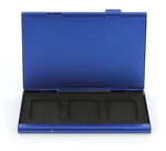 Protective holder for SD SDHC memory card case Aluminium Metal - Blue | ZedLabz
