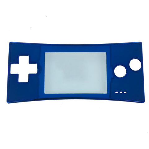 ZedLabz replacement faceplate screen lens for Nintendo Game Boy Micro - Chrome blue