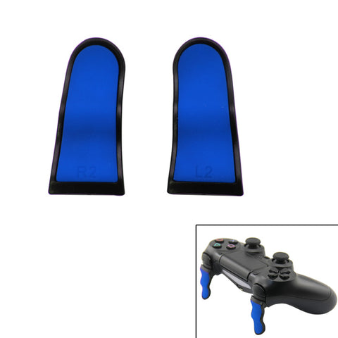 Trigger extenders for PS4 Sony PlayStation 4 controller trigger L2 R2 rubberised Extra Long - Blue & Black | ZedLabz