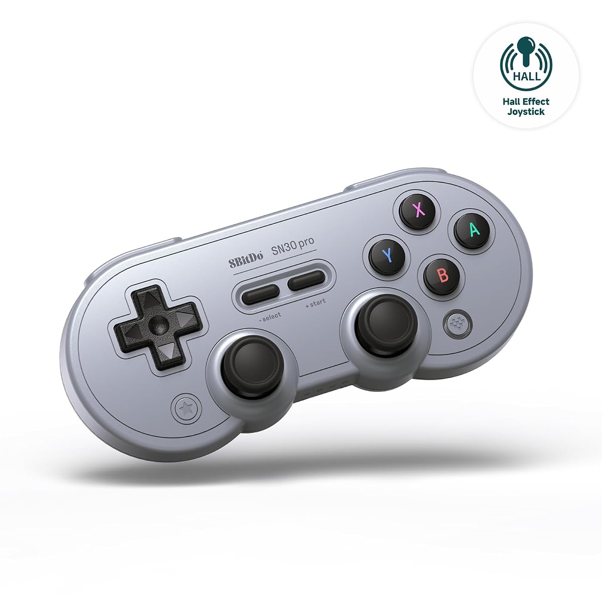 SN30 Pro Bluetooth controller with Hall Effect sticks for Switch, Windows, macOS, Android & Steam Deck - Grey Edition | 8BitDo