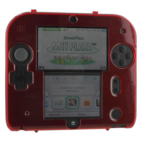 Zedlabz polycarbonate plastic hard case protective armour cover shell for Nintendo 2DS – red