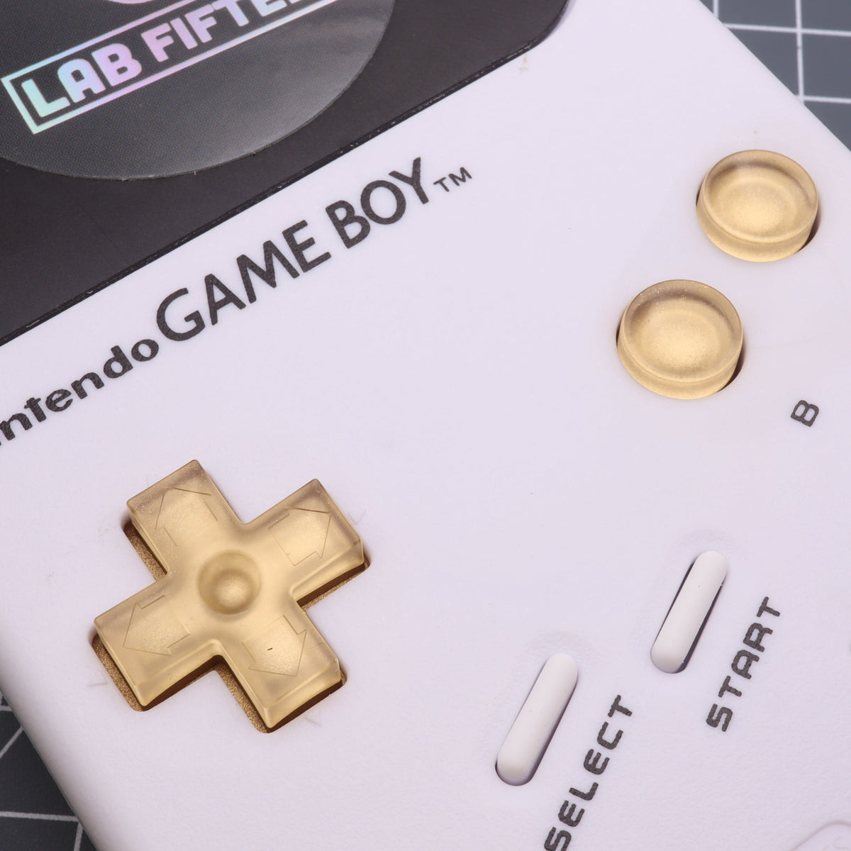 Hand cast custom resin buttons for Nintendo NES controller NES-004 (also fits Game Boy DMG-01) - Metallic Gold | Lab Fifteen Co