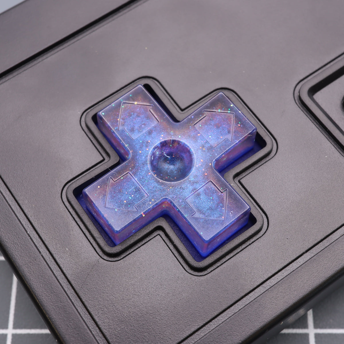 Hand cast custom resin buttons for Nintendo NES controller NES-004 (also fits Game Boy DMG-01) - Cosmic Blue | Lab Fifteen Co