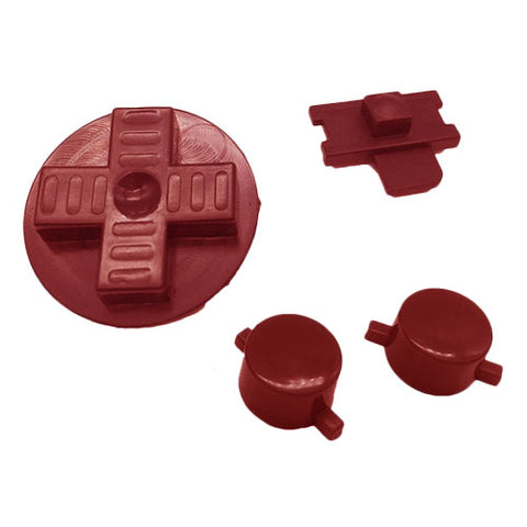 Replacement Button Set For Nintendo Game Boy DMG-01 - Red | ZedLabz