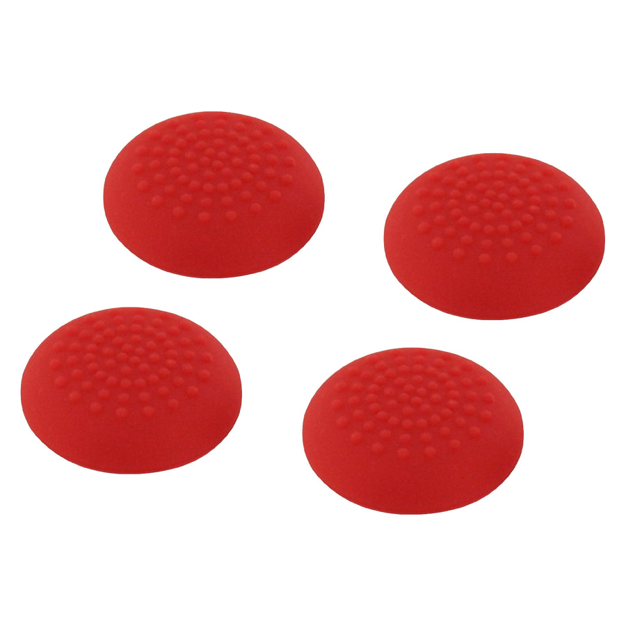 ZedLabz convex soft silicone thumb grips for Sony PS4 controller analog sticks - 4 pack red