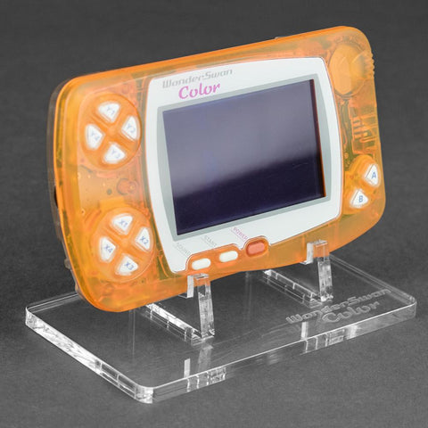 Display stand for Bandai Wonderswan Color handheld console - Crystal Clear | Rose Colored Gaming