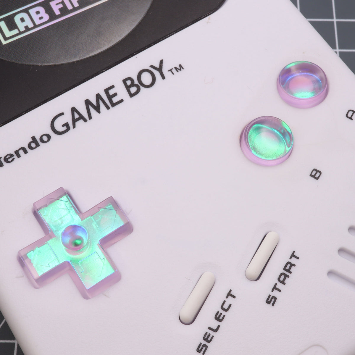 Hand cast custom resin buttons for Nintendo NES controller NES-004 (also fits Game Boy DMG-01) - Cool Opal | Lab Fifteen Co