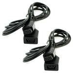 ZedLabz 1.8M extension cable lead for Sega Master System & Mega drive controllers 6FT wire - 2 pack