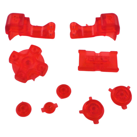  Replacement Button Set For Nintendo Game Boy Advance SP - Clear Red | ZedLabz