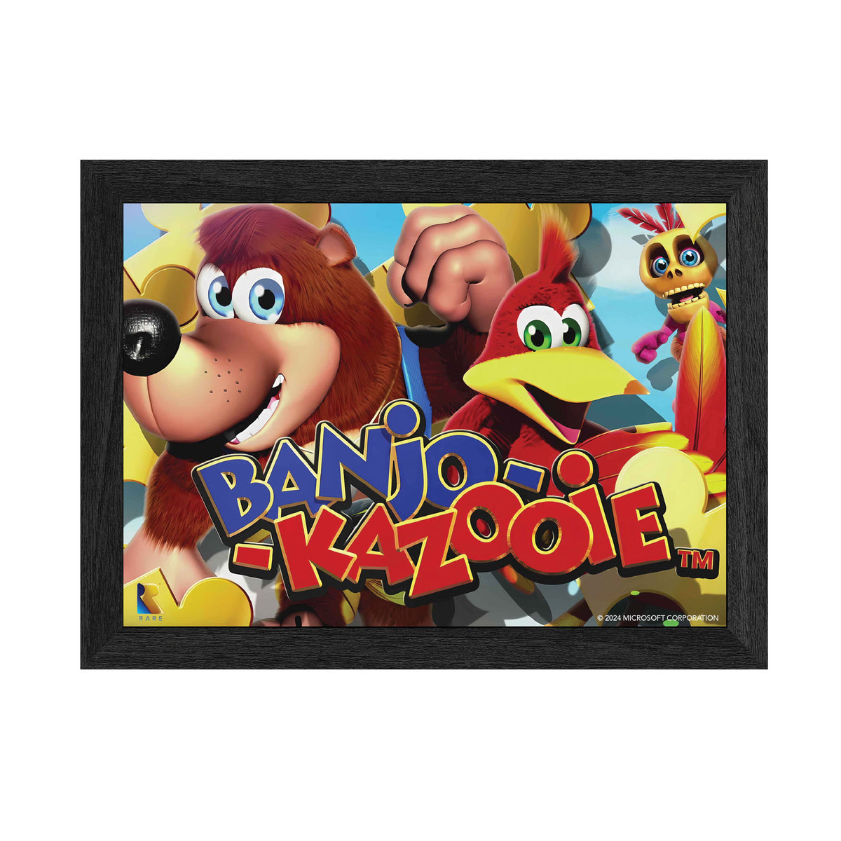 Banjo-Kazooie Dynamic Duo Plax lenticular frame wall art officially licensed 10"x12" inch (25x30cm) | Pixel Frames