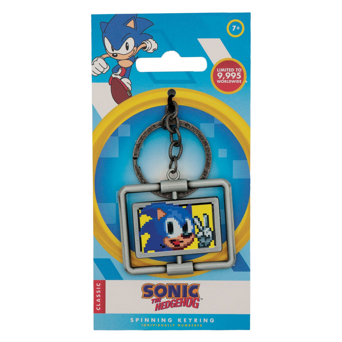 Sonic the Hedgehog Spinning Signpost Keyring | Fanattik