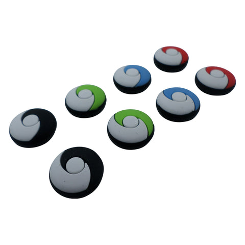 Silicone thumb grip stick caps for Nintendo Switch Lite & Joy-Con controllers Taiji Pokemon style - 8 pack multi colour | ZedLabz