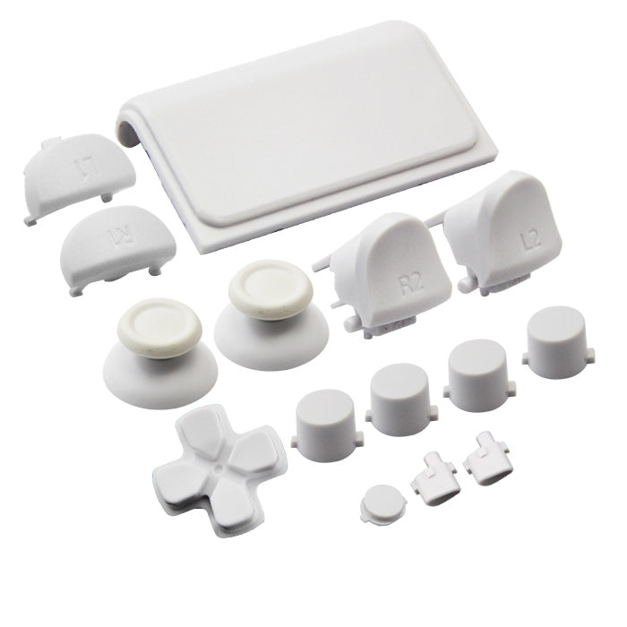 Replacement Button Set For Sony PS4 Slim Controllers - White | ZedLabz