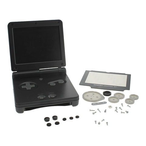 Replacement Housing Shell Kit For Nintendo Game Boy Advance SP - Onyx Black | ZedLabz