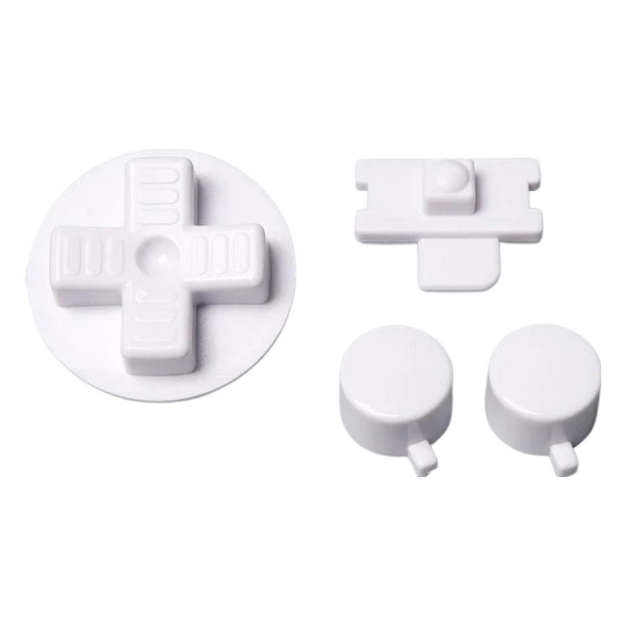 Button set for Nintendo Game Boy DMG-01 console A B D-Pad Power switch replacement - White | Funnyplaying