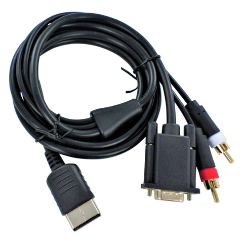 VGA AV cable for Sega Dreamcast console with gender changer & phono adapter replacement | ZedLabz
