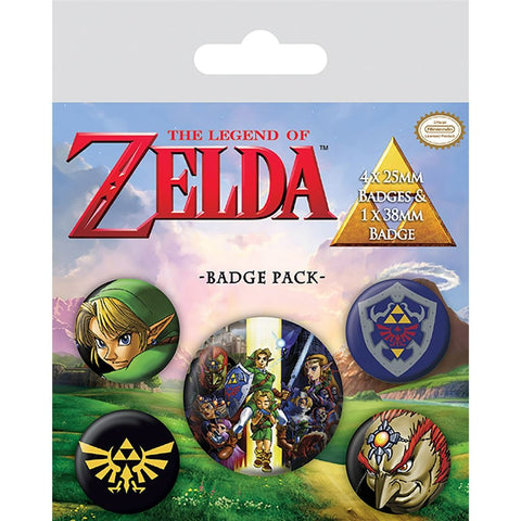 The Legend of Zelda official badge pack of 5 | Pyramid