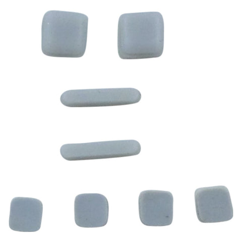 Feet and screw cover set for DS Lite console rubber silicone with adhesive replacement - White | ZedLabz
